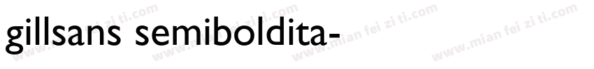 gillsans semiboldita字体转换